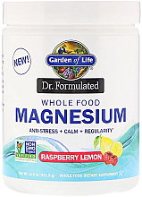 Цільнохарчовий магній зі смаком малини й лимона, порошок - Garden of Life Dr. Formulated — фото N2