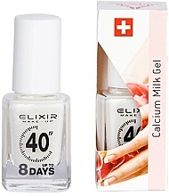 Парфумерія, косметика Покриття для нігтів "Молочний кальцій" - Elixir Make-up Calcium Milk Gel