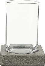 Парфумерія, косметика УЦІНКА Склянка для зубних щіток, сірий мармур - Q-Bath Pure Natural *