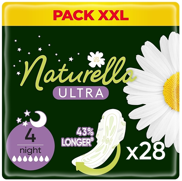 Гігієнічні прокладки, розмір 4, 28 шт. - Naturella Ultra Night — фото N1