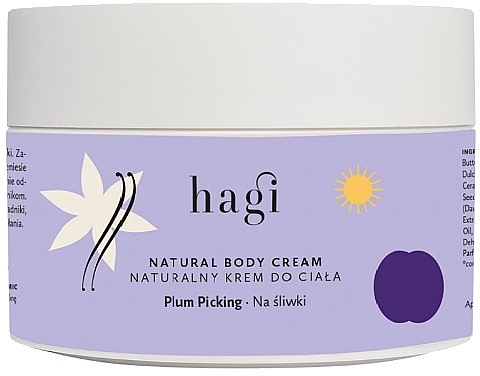 Крем для тіла "Слива" - Hagi Plum Picking Natural Body Cream — фото N1