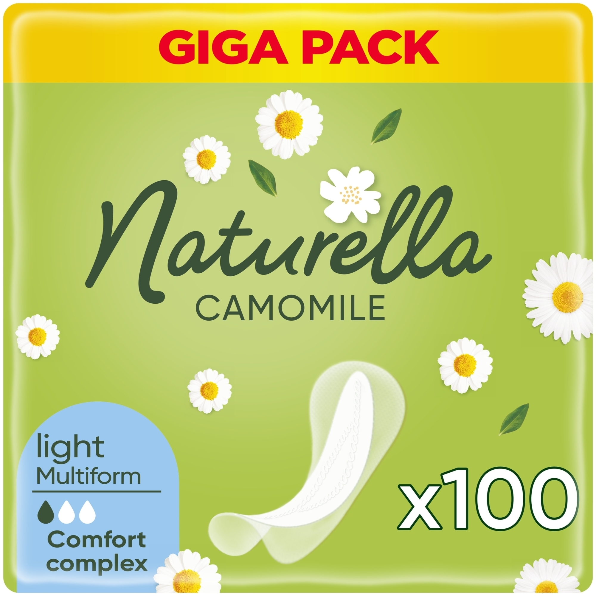 Ежедневные гигиенические прокладки, 100шт - Naturella Camomile Light Multiform — фото 100шт