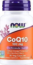 Парфумерія, косметика Коензим Q10, 30 капсул - Now Foods CoQ10 with Hawthorn Berry