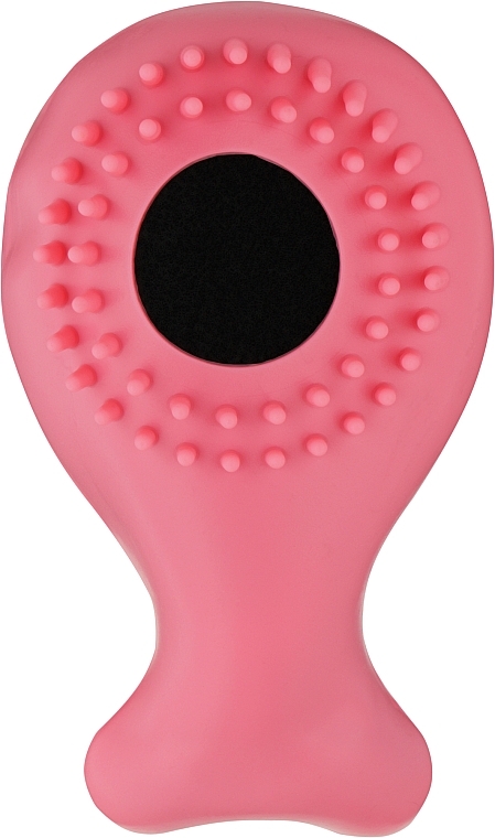 Силиконовая щеточка для умывания и очистки лица "Рыбка", ярко-розовая - Puffic Fashion PF-230 — фото N1