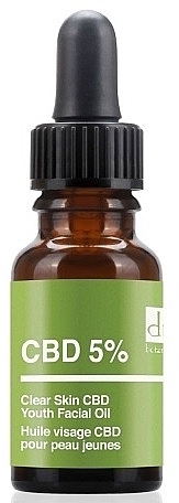 Масло для лица - Dr. Botanicals CBD 5% Clear Skin CBD Youth Facial Oil — фото N2