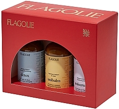 Набор для ухода за телом - Flagolie (b/milk/100ml + b/balm/100ml + ser/100ml) — фото N1