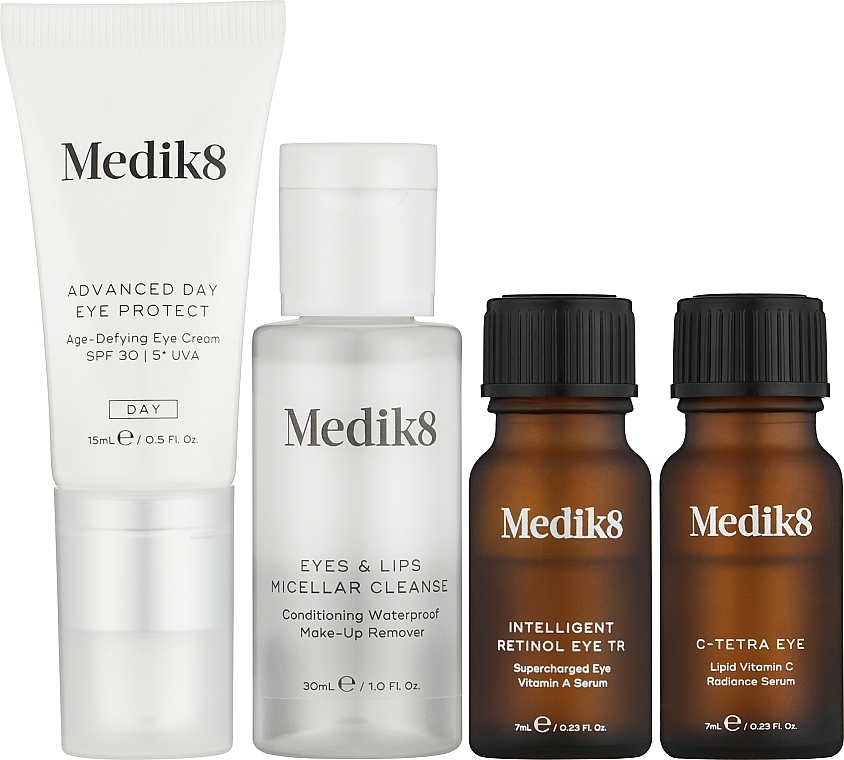 Набор - Medik8 The CSA Kit Eye (serum/7 ml + cr/15 ml + serum/7 ml + cleanser/30 ml) — фото N1