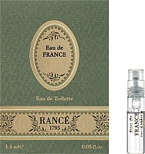 Духи, Парфюмерия, косметика Rance 1795 Eau de France - Туалетная вода (пробник)