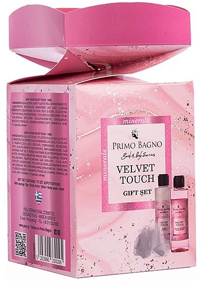 Набор - Primo Bagno Velvet Touch Gift Set (b/wash/150 ml + b/lot/150 ml + sponge) — фото N1
