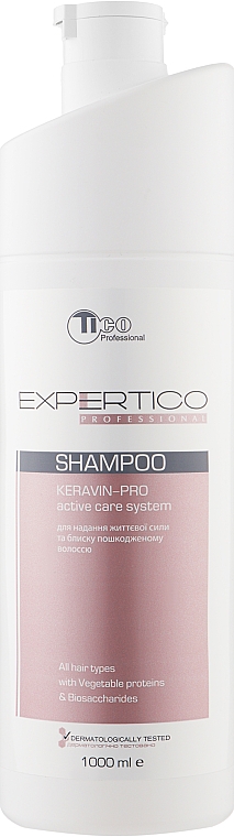 Шампунь для блеска и силы волос - Tico Professional Expertico Keravin-pro — фото N1