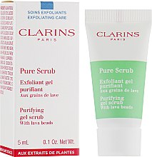 Очищувальний гель-скраб для обличчя - Clarins Pure Scrub Whith Lava Beads (пробник) — фото N1