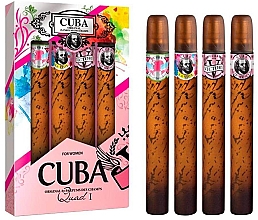 Духи, Парфюмерия, косметика Cuba Cuba Quad I - Набор (edp/4x35ml)