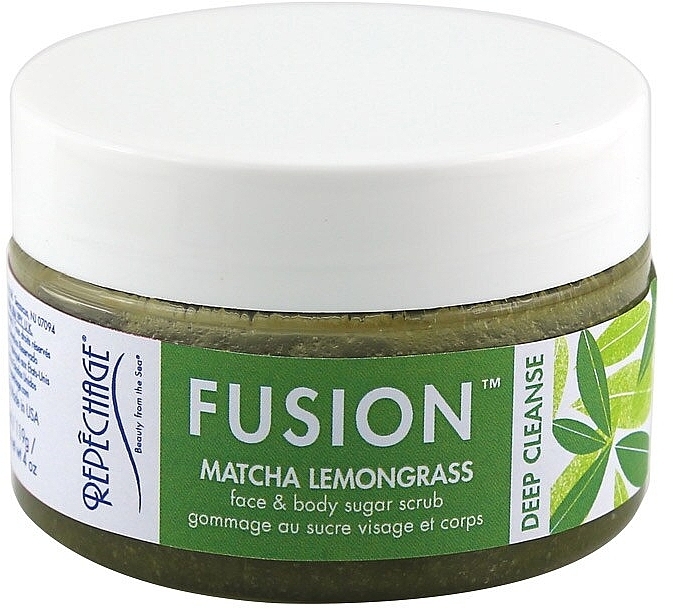 Сахарный скраб для лица и тела "Матча лемонграсс" - Repechage Fusion Matcha Lemongrass Face & Body Sugar Scrub — фото N1