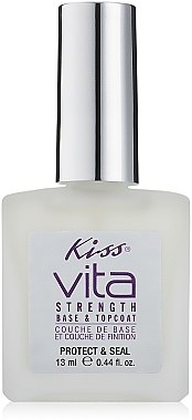 ПОДАРОК! Основа и фиксатор лака 2 в 1 - Kiss Base&Topcoat — фото N1