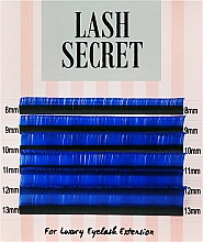 Парфумерія, косметика Накладні вії, сині, mix, 6 ліній (0,07, D, (8-13)) - Lash Secret