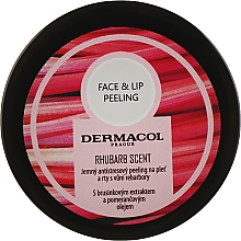 Скраб для обличчя й губ "Ревінь" - Dermacol Face & Lip Peeling Rhubarb Scent Peeling — фото N1