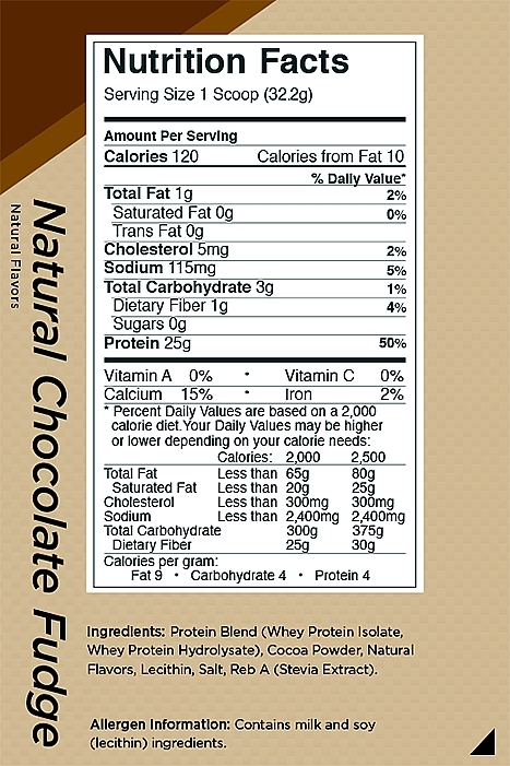 Протеїн із натуральним смаком "Шоколад" - Rule One R1 Protein Naturally Flavored Chocolate Fudge — фото N2