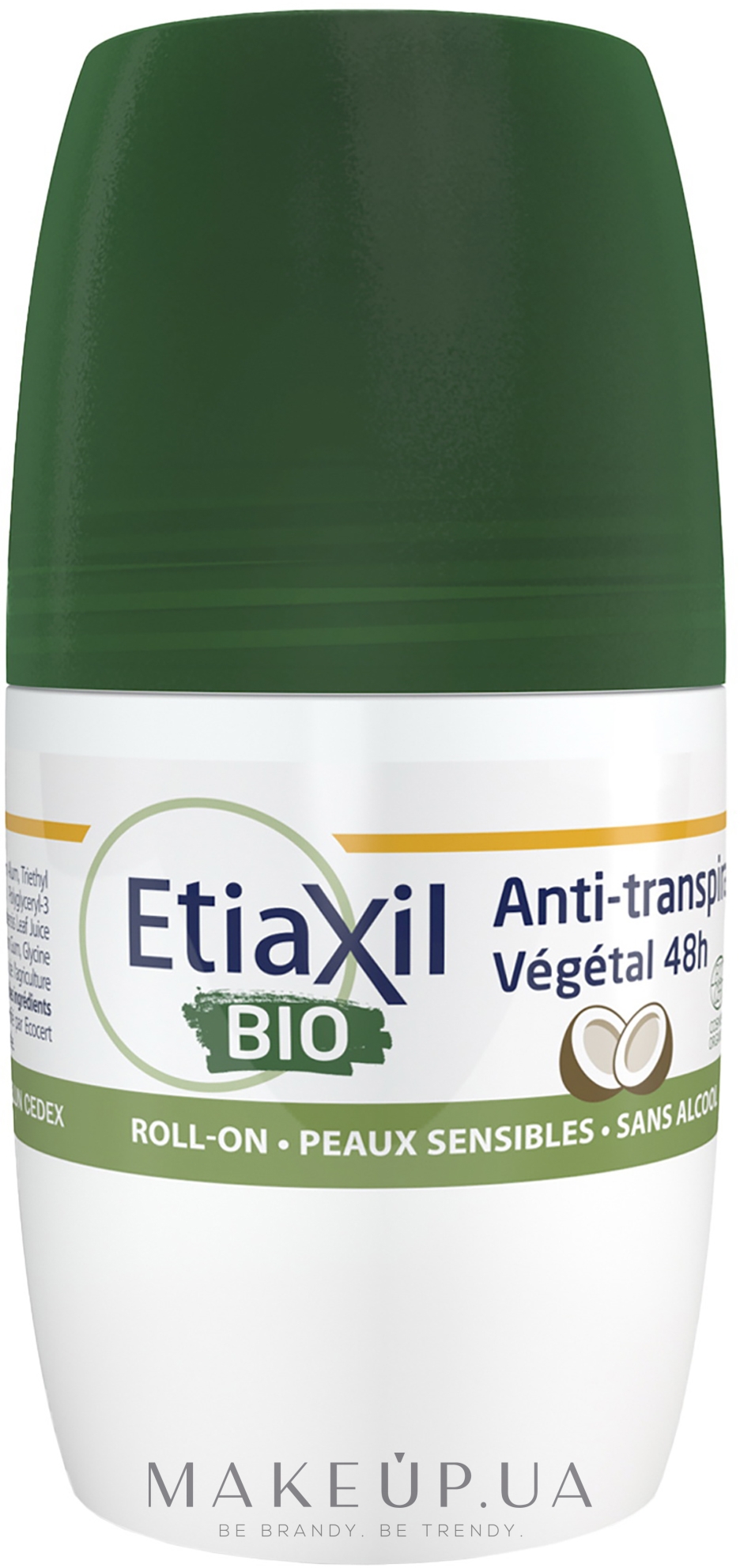 Антиперспирант шариковый, органический - Etiaxil Anti-Perspirant Vegetal Protection 48H Roll-on — фото 50ml