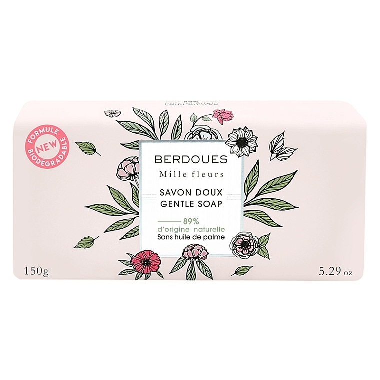 Нежное мыло для тела - Berdoues 1902 Mille Fleurs Gentle Soap — фото N1