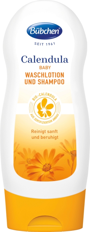 Крем-гель для мытья волос и тела "Календула" - Bubchen Calendula Washing Lotion And Shampoo