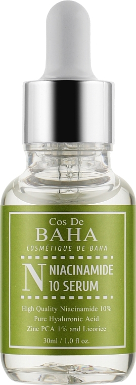 УЦЕНКА Сыворотка для лица с ниацинамидом и цинком - Cos De BAHA Niacinamide Serum with Zinc * — фото N2