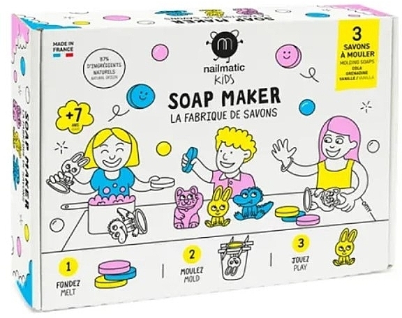 Набор для создания мыла "Сделай сам" - Nailmatic Soap Maker 3 Shapes — фото N1