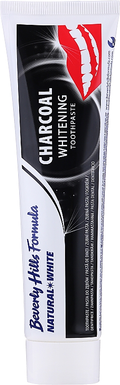 Отбеливающая зубная паста с углем - Beverly Hills Formula Natural White Charcoal Whitening Toothpaste — фото N1