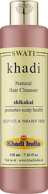 Натуральный шампунь-кондиционер для предотвращения преждевременного поседения и выпадения волос "Шикакай" - Khadi Swati Natural Hair Cleanser Shikaka — фото N1