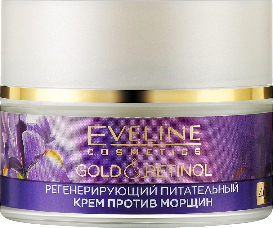 Живильний регенерувальний крем проти зморщок - Eveline Cosmetics Gold And Retinol 40 + — фото N1