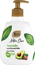 Духи, Парфюмерия, косметика Жидкое мыло "Авокадо и миндаль" - Teo Nature Elixir Avokado And Almond Hand Wash