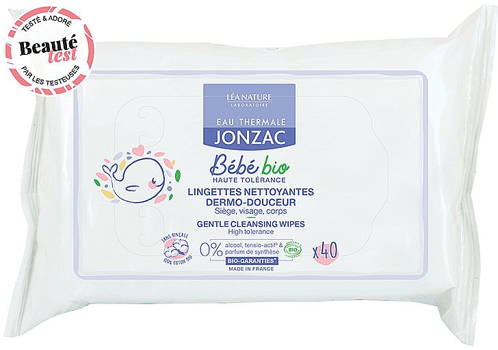 Нежные очищающие салфетки - Eau Thermale Jonzac Baby Gentle Cleansing Wipes — фото N2