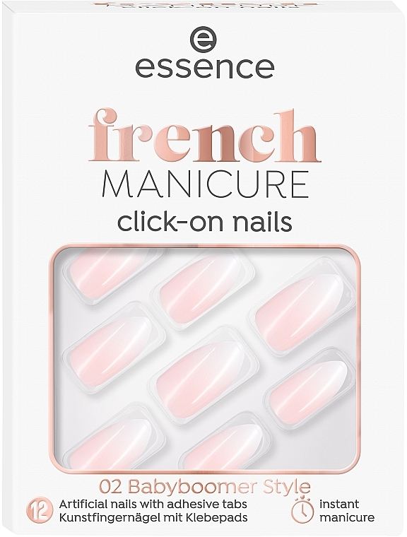 Накладні нігті на клейкій основі - Essence French Manicure Click-On Nails — фото N1