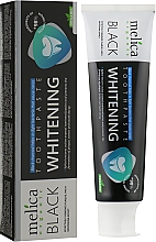 Зубная паста отбеливающая с черным древесным углем - Melica Organic Toothpaste Whitening Black — фото N1