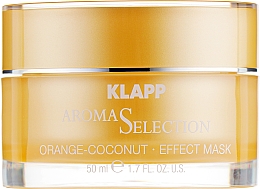 Духи, Парфюмерия, косметика Крем-маска "Апельсин-Кокос Эффект" - Klapp Aroma Selection Orange-Coconut Mask (пробник)