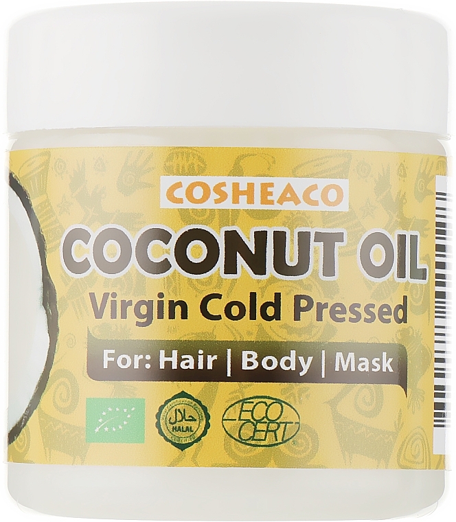 УЦЕНКА Кокосовое масло для волос холодного отжима, нерафинированное - Cosheaco Oils & Butter * — фото N1