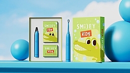 Детская электрическая зубная щетка, синяя - Smiley Kids — фото N4