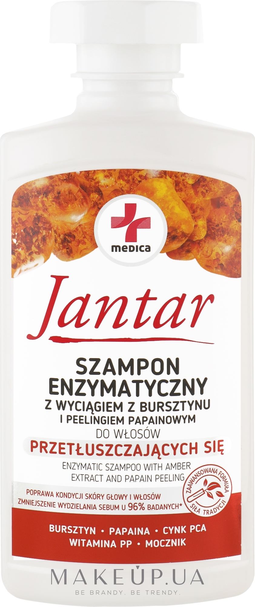Шампунь для поврежденных волос - Ideepharm Jantar Medica Shampoo With Amber Extract — фото 330ml