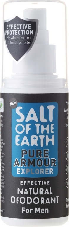 Натуральний спрей-дезодорант для чоловіків - Salt of the Earth Pure Armour Explorer Natural Deodorant For Men — фото N1