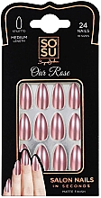 Парфумерія, косметика Набір накладних нігтів - Sosu by SJ False Nails Medium Stiletto Our Rose