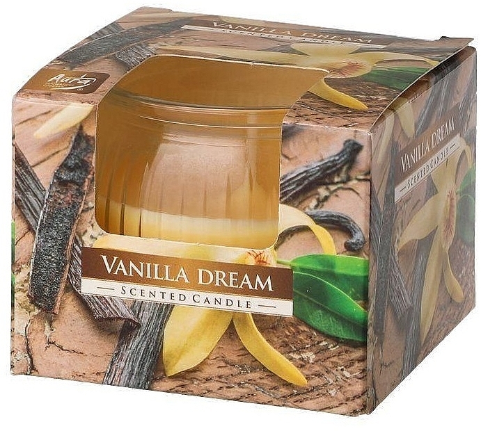 Ароматична свічка "Ванільна мрія" у склі - Bispol Vanilla Dream Scented Candle — фото N1