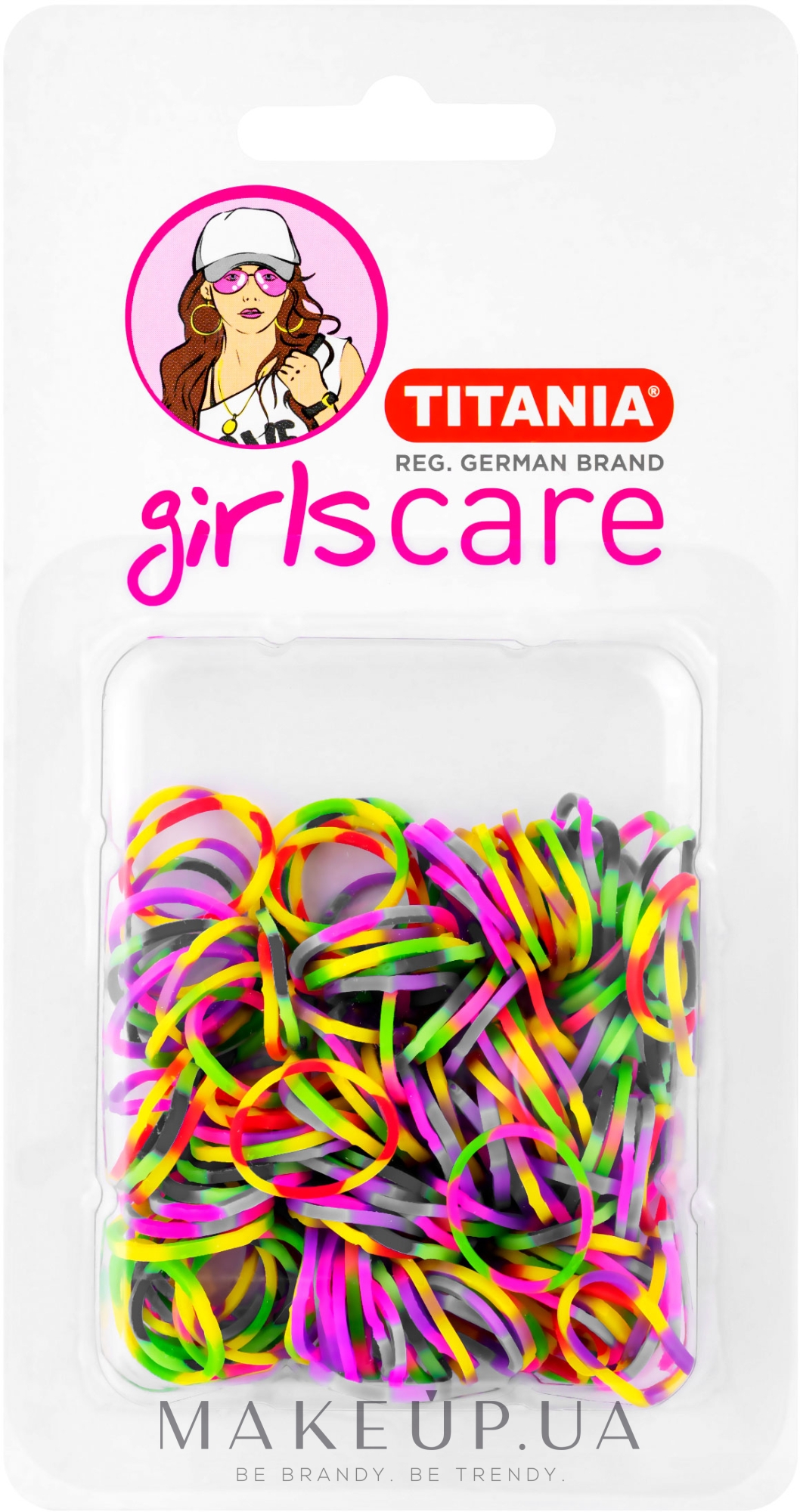 Набір еластичних різнокольорових затискачів для волосся - Titania — фото 150шт