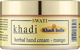 Парфумерія, косметика Трав'яний крем для рук "Манго" - Khadi Swati Herbal Hand Cream Mango
