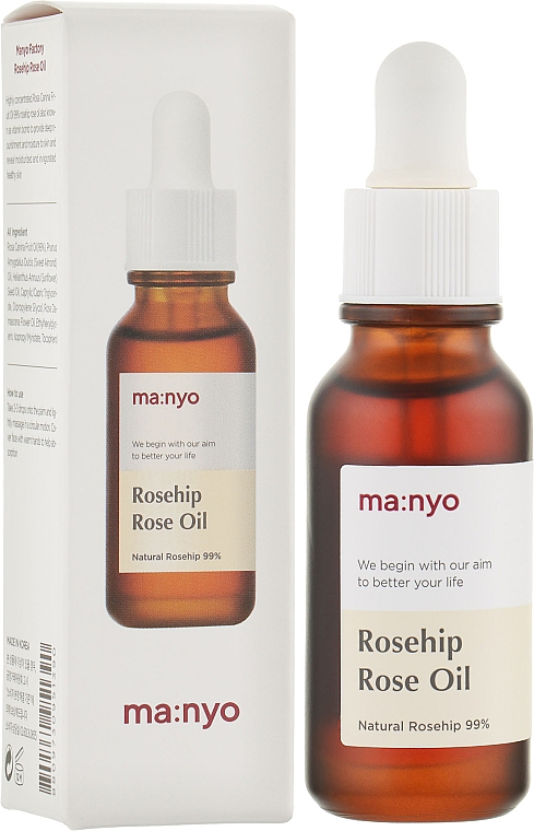 Масло шиповника натуральное осветляющее - Manyo Rosehip Rose Oil — фото N2