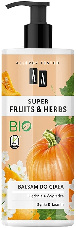 Лосьон для тела «Тыква и Жасмин» - AA Super Fruits & Herbs