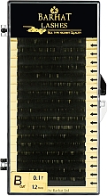 Накладні вії B 0,10 мм (12 мм), 20 ліній - Barhat Lashes — фото N1