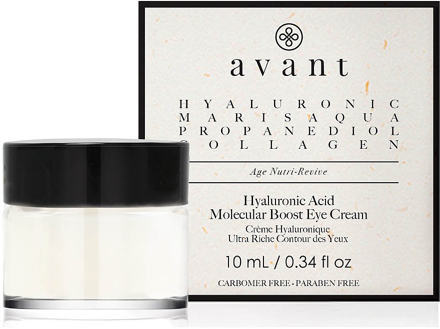 Антивіковий крем для шкіри навколо очей з гіалуроновою кислотою - Avant Skincare Hyaluronic Acid Molecular Boost Eye Cream — фото N1