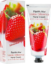 Крем для рук, з екстрактом полуниці - FarmStay Visible Difference Hand Cream Strawberry — фото N2