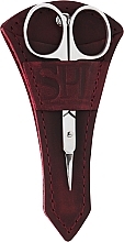 Ножницы для кутикулы, SPLH 16, темно-вишневый чехол - SPL — фото N1
