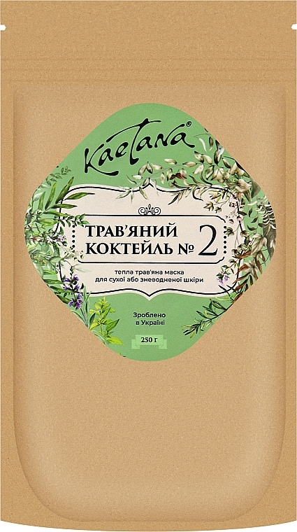 Травяной сухой коктейль №2 для сухой и обезвоженной кожи с ароматом трав - Kaetana — фото N1