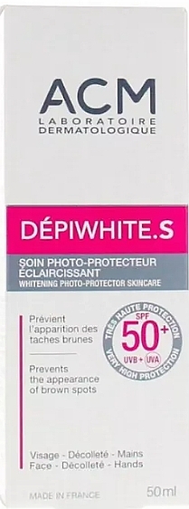 Освітлювальний фотозахисний догляд з SPF 50 - ACM Laboratoires Depiwhite S Soin Photo-Protecteur Eclaircissant SPF 50 — фото N1